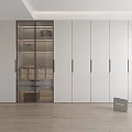 Modern White Wardrobe Interior Design With Glass Door Storage Cabinets And Drawers