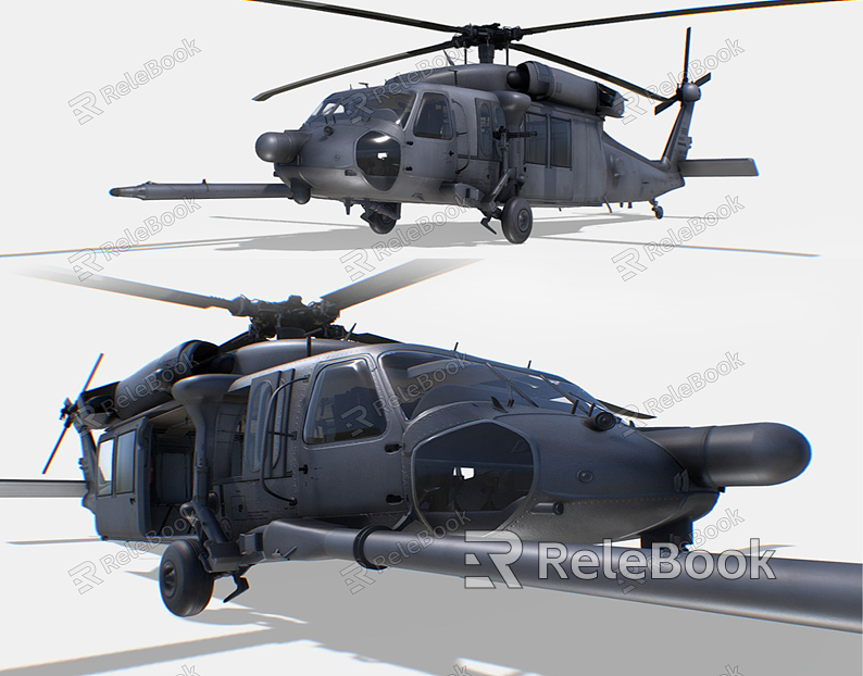 Modern Helicopter US Army Black Hawk Helicopter Fighter Aircraft model