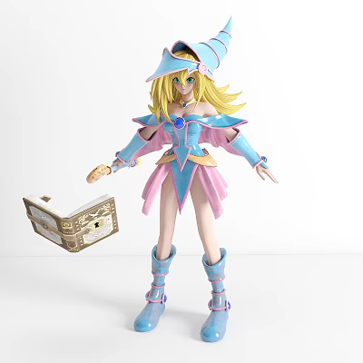 Modern Game Character Magician 3d model Modern Game Character Magician 3d model