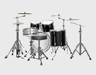 Modern drum set 3d model