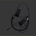 Modern Gray Over Ear Headphones with Wired Connection and Metal Parts for Computer Peripherals