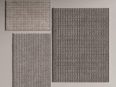 Square Rugs with Modern Textured Patterns for Living Room Bedroom Decor Neutral Tones Soft Comfortable 3d model