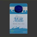 Fresh Milk Carton with Blue Cap Natural Cold Fresh 250ml Packaging