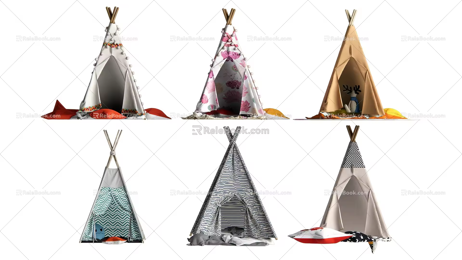 Modern Tent Camping Assembled Camping Tent 3d model