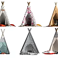 Modern Tent Camping Assembled Camping Tent 3d model