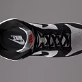 High Top Black and White Shoes With Nike Logo Classic Casual Design