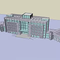 Modern Office Building Featuring Glass Curtain Walls And Multi story Structure Design