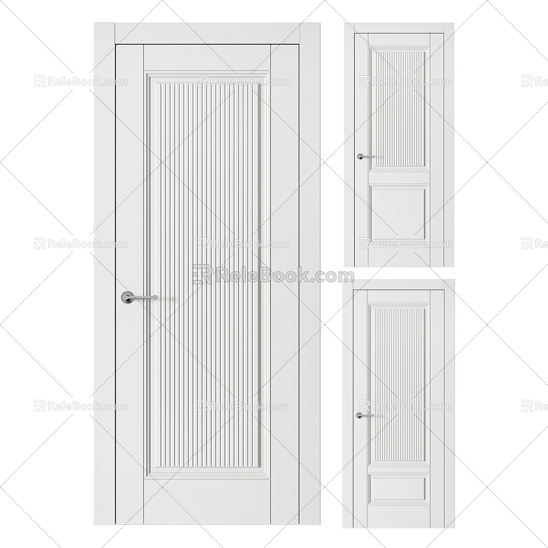 Modern Simple Room Door Single Door Simple Room Door 3d model