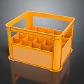 Yellow Plastic Bottle Carrier With Multiple Compartments For Beverage Storage