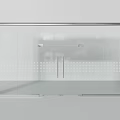 Modern Glass Door With Silver Frame And Frosted Dot Pattern Design 3d model