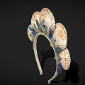 Elegant Shell Shaped Jewelry Headband With Intricate Design And Colorful Details
