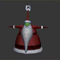Festive Santa Claus Figurine With Red Robe White Beard Red Hat And Outstretched Arms