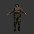 Realistic 3D Military Soldier Character With Tactical Vest Helmet Boots And Open Arms Pose