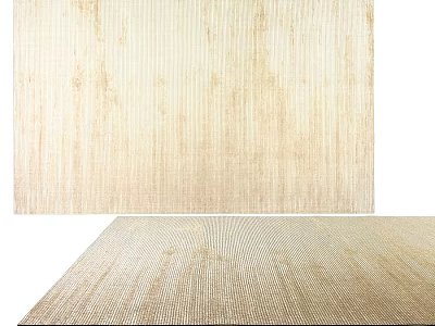 Square Rug with Neutral Beige Light Brown Woven Texture and Natural Design 3d model