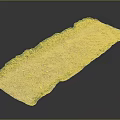 Long Natural Strip Surface With Green Mossy Edges And Textured Stone Center
