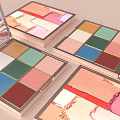 Vibrant Multicolored Eyeshadow Palettes With Diverse Color Shades And Stylish Mirror Cases