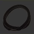 Black Braided Rope Loop Shape Durable Household Item For Versatile Daily Use 3d model