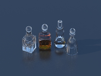 Wine Bottle Liquor Food Kitchen Supplies 3d model