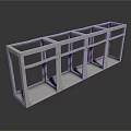 Industrial Equipment Metal Frame Structure With Multiple Compartments And Sturdy Design For Industrial Applications