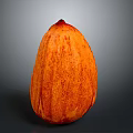 Fresh Ripe Orange Mango Fruit with Textured Skin on Dark Background