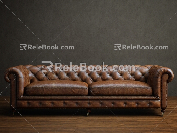 Double sofa 3d model