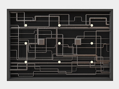 Ceiling fire fighting pipe ventilation pipe ceiling pipe air conditioning pipe line pipe trunking pipe 3d model