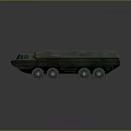 Green Military Tank Six Wheeled Armored Vehicle With Heavy Duty Reinforced Structure