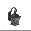 Vintage Style Wall Sconce With Metal Frame And Lattice Glass Shade For Decorative Lighting