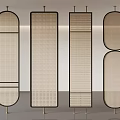 Chinese-style lattice screen partition 3d model