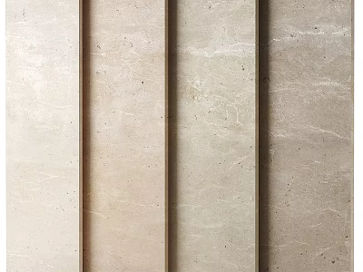 Beige Stone Architectural Components Showcasing Natural Texture And Vertical Design 3d model