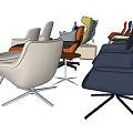 Modern Leisure Chairs In Various Colors And Different Styles With Ottomans