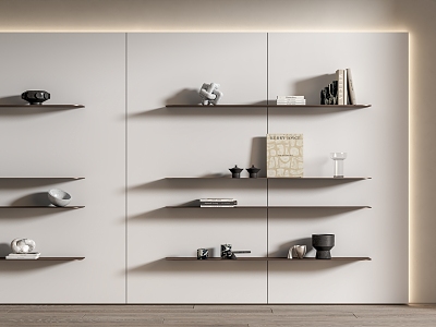 Modern Wall Shelf Decorative Shelf Bookshelf model