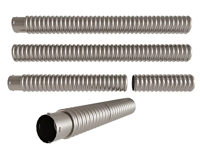 Various Sizes of Corrugated Metal Pipes with Flexible Design for Industrial Use 3d model