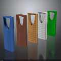 Modern Multicolor Architectural Vertical Structures With Rectangular Openings And Sleek Design