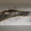 Modern Front Desk Background Wall Simple Background Wall Front Desk Reception Area Background Wall Company Front Desk Background Wall 3d model