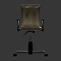 Modern Ergonomic Office Chair With Adjustable Height Metal Base And Black Armrests