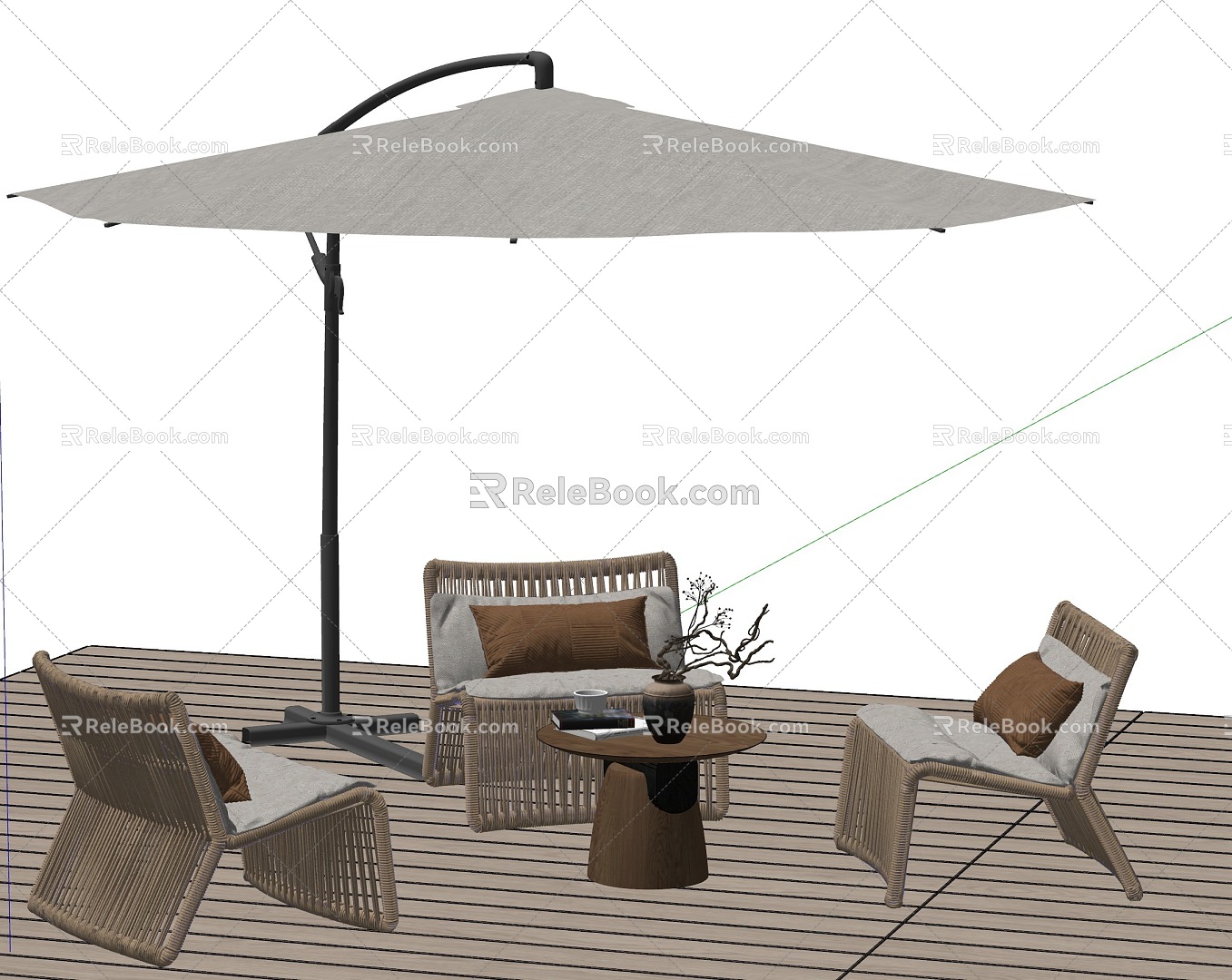 Landscape Outdoor Seat Parasol model