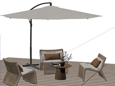 Landscape Outdoor Seat Parasol model