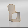 Modern Stylish Lounge Chair With Beige Mesh Seat And Gold Curved Frame Design