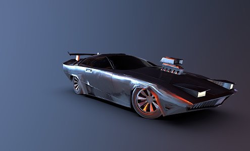 Cyberpunk Cars 3d model