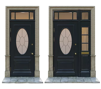 Retro Door Middle Door 3d model