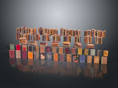 Colorful Square Bar Soaps Stacked In Layers With Dark Background And Reflections 3d model