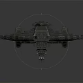 Interstellar Cosmic Spacecraft 3D Model With Intricate Metallic Structure And Design