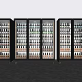 Commercial Glass Door Refrigerators Filled With Various Bottled Drinks Neatly Arranged In Retail Setting