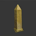 Artistic Ancient Style Stone Obelisk Sculpture With Intricate Carved Inscriptions