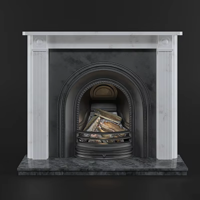 Modern European Style Fireplace Modern Realistic European Style Stove Stove Fireplace Home Wood 3d model