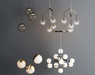 Light Luxury Chandelier 3d model