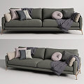 Modern double sofa 3d model