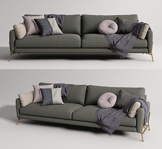 Modern double sofa 3d model