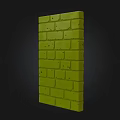 Green Brick Building Exterior Wall With Smooth Texture And Neat Structure